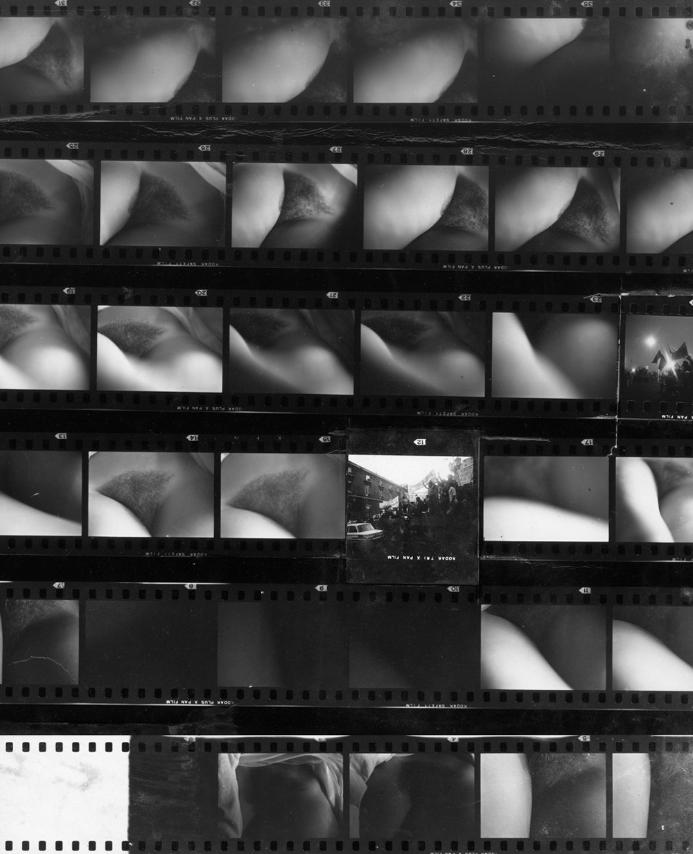  Ernesto de Sousa, fotomontagem em prova de contacto, da série "O Teu Corpo", c. 1974. 
