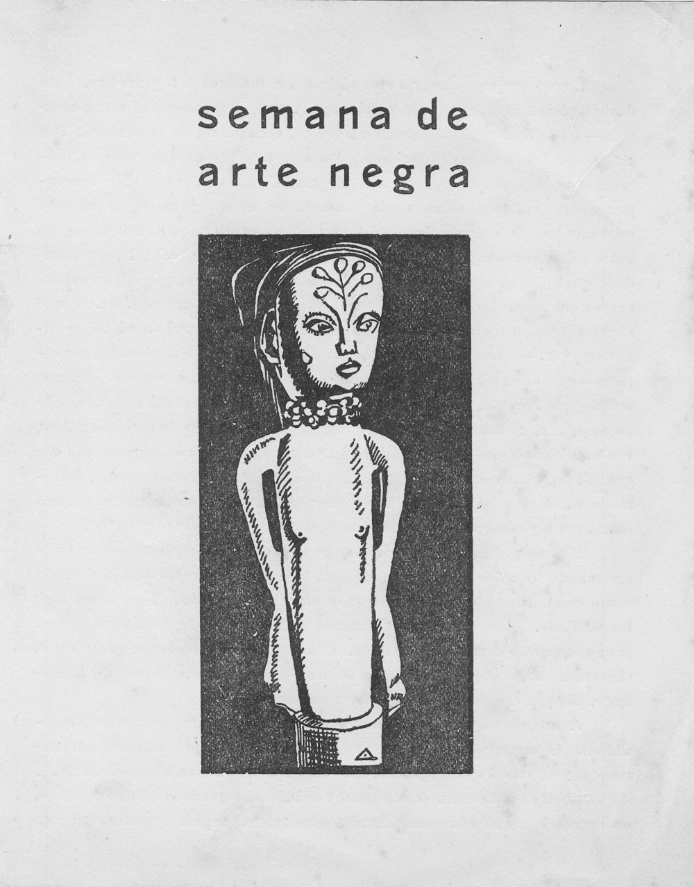  Capa do folheto da exposição na Semana de Arte Negra, 1946. 